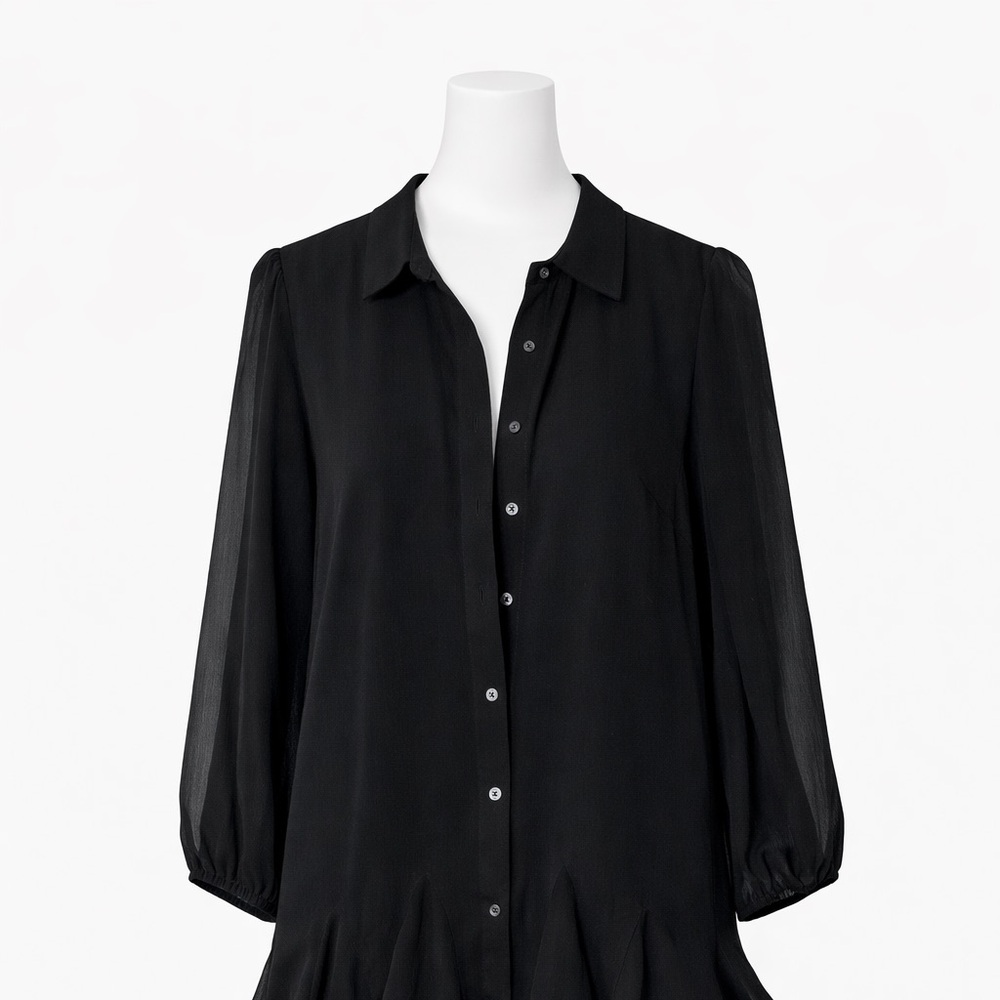 LOFT Black Long Sleeve‎ Dress